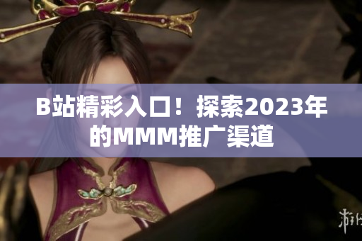 B站精彩入口！探索2023年的MMM推廣渠道