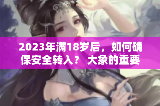 2023年滿18歲后，如何確保安全轉(zhuǎn)入？ 大象的重要性！