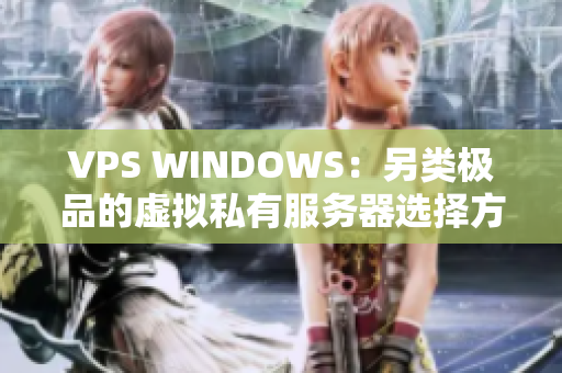 VPS WINDOWS：另類極品的虛擬私有服務(wù)器選擇方案