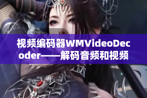 視頻編碼器WMVideoDecoder——解碼音頻和視頻的神器