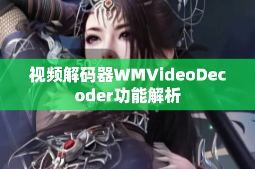 視頻解碼器WMVideoDecoder功能解析