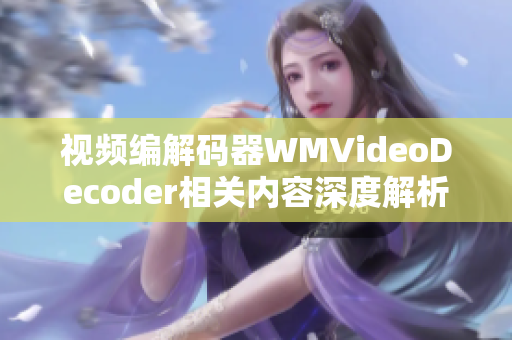 視頻編解碼器WMVideoDecoder相關(guān)內(nèi)容深度解析