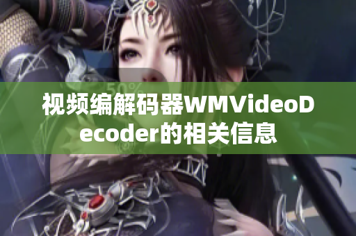 視頻編解碼器WMVideoDecoder的相關(guān)信息