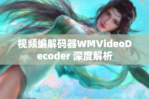 視頻編解碼器WMVideoDecoder 深度解析