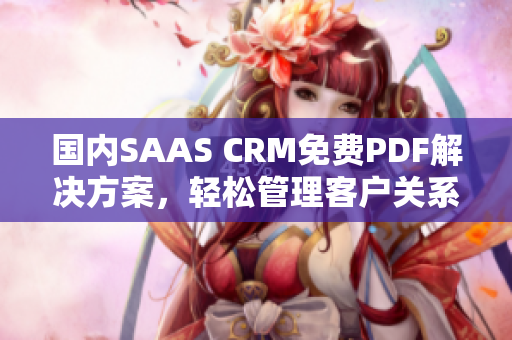 國內(nèi)SAAS CRM免費(fèi)PDF解決方案，輕松管理客戶關(guān)系