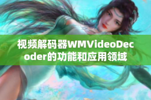 視頻解碼器WMVideoDecoder的功能和應(yīng)用領(lǐng)域