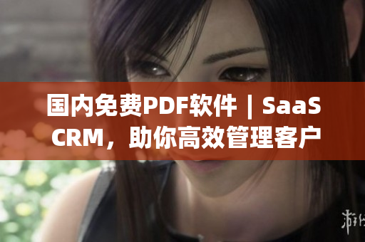 國內(nèi)免費PDF軟件︱SaaS CRM，助你高效管理客戶信息